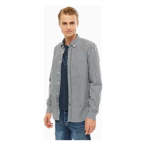 Рубашка мужская Pepe Jeans PM306112.594 синяя XL в Бершка